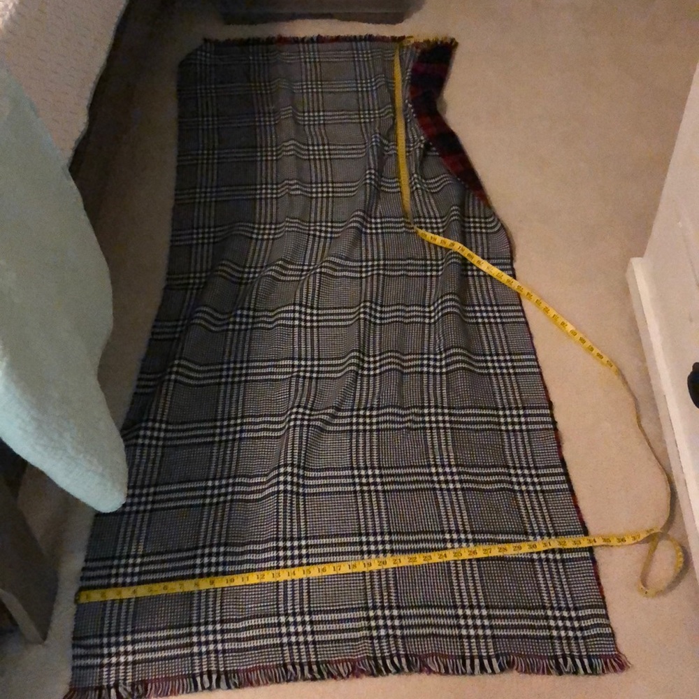 reversible plaid blanket scarf - Picture 2 of 2
